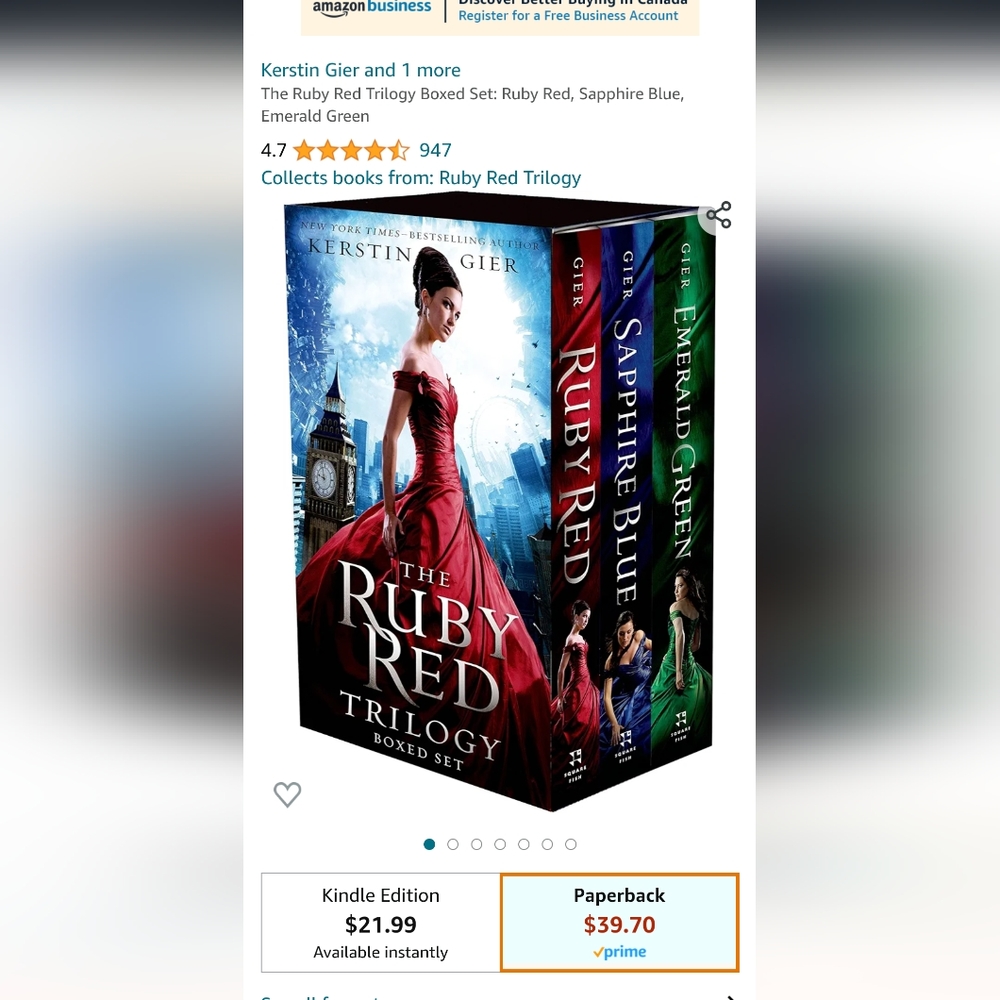 Kerstein gier -the ruby red trlogy